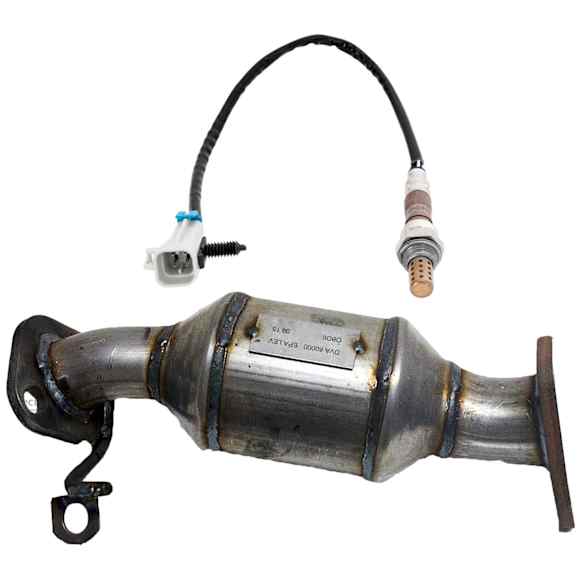 2008 Buick Enclave - 2-Piece Kit Catalytic Converter, 3.6L 6Cyl, Federal EPA Standard, 46-State Legal (Cannot ship to CA, CO, NY or ME), Radiator Side, Naturally Aspirated,  Includes (1) Catalytic Converter and (1) Oxygen Sensor