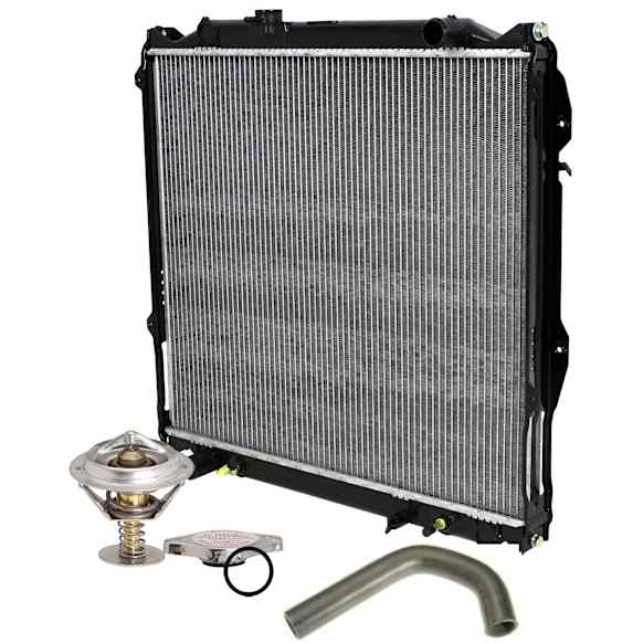 6-Piece Kit Radiator, 3.4L, 6Cyl, Includes (2) Radiator Hose, (1) Radiator Cap, (1) Radiator, (1) Thermostat and (1) Thermostat Gasket