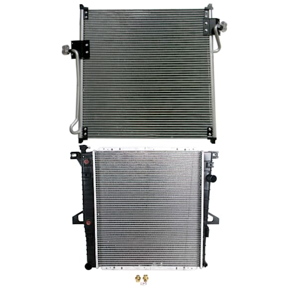 2-Piece Kit Radiator, Includes (1) A/C Condenser and (1) Radiator