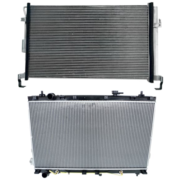 2006-2010 Kia Sedona - 2-Piece Kit Radiator, 3.8L, 6Cyl, Includes (1) A/C Condenser and (1) Radiator