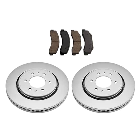 KIT-090821-226 2-Wheel Set Brake Disc and Pad Kit, Plain Surface 6 Lugs Ceramic SureStop OE Replacement, Includes (2) Brake Disc and (1) Brake Pad Set