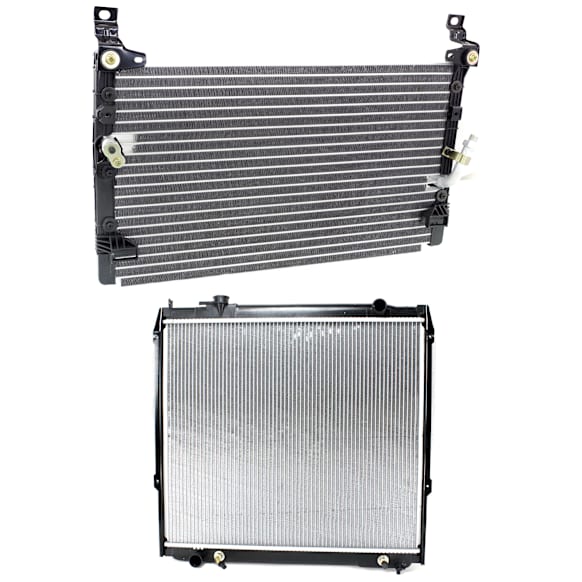2-Piece Kit Radiator, Includes (1) A/C Condenser and (1) Radiator