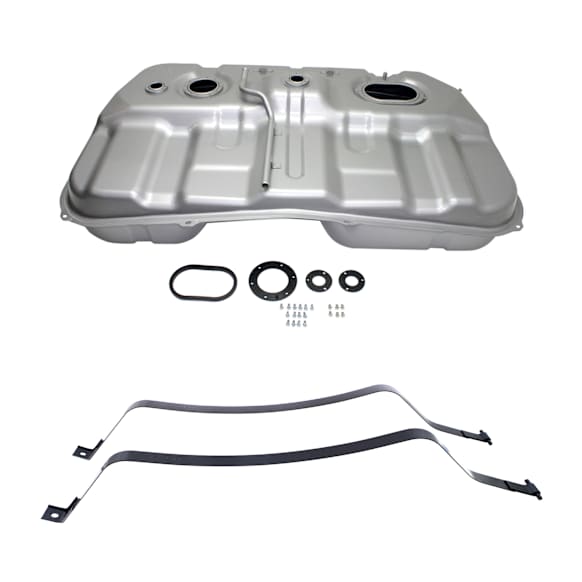 2003 Hyundai Santa Fe - 2-Piece Kit Galvanized Steel Fuel Tank, 17.1 gallons / 65 liters, GAS, Includes (1) Fuel Tank and (2) Fuel Tank Strap