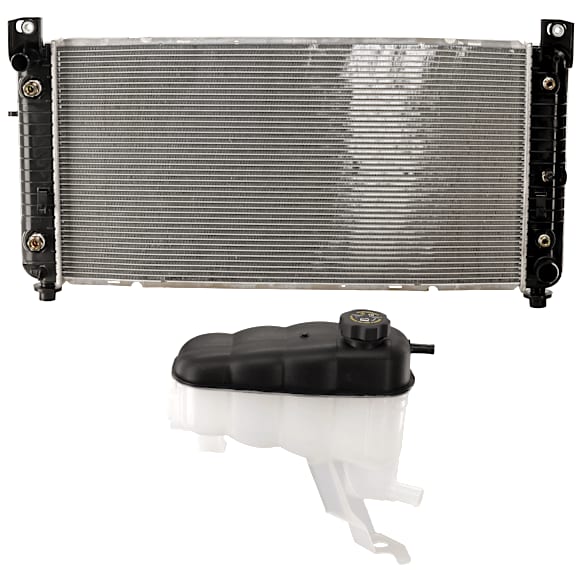 2-Piece Kit Radiator, With Engine Oil Cooler, includes Coolant Reservoir