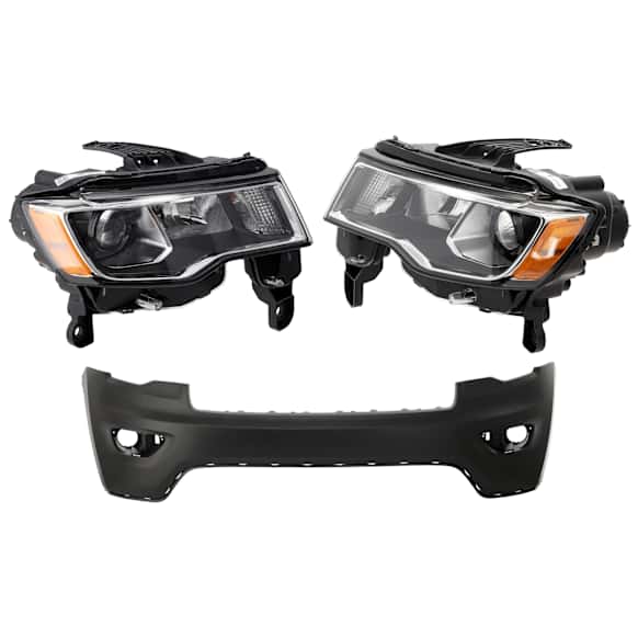 Replacement® 3-pc Kit, Driver and Passenger Side, Halogen Headlight ...