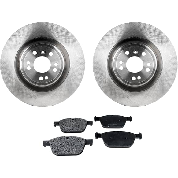 2014 Volvo XC60 - 2-Wheel Set Front Brake Disc and Pad Kit, Plain Surface, 5 Lugs, 328.17 mm, Semi-metallic, 3.2L 6Cyl, Pro-Line Series Includes (2) Brake Disc and (1) Brake Pad Set