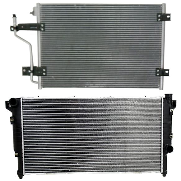 2-Piece Kit Radiator, 5.9L, 6Cyl, Includes (1) A/C Condenser and (1) Radiator