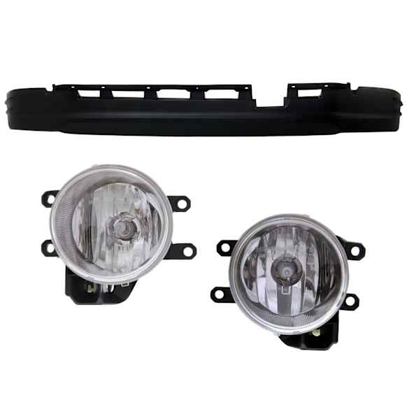 3-Piece Kit Front, Lower Valance, Spoiler, Textured, Includes (2) Fog Light and (1) Valance