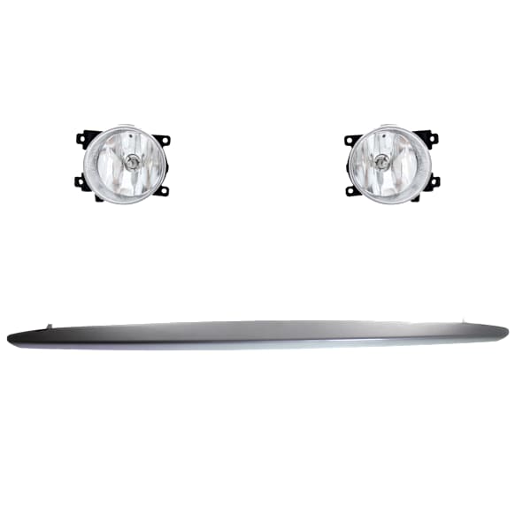 2014 Toyota RAV4 - 3-Piece Kit Front, Driver and Passenger Side Halogen Fog Light, With bulb(s), For Models With Type A Fog Lights, OE Replacement Includes (1) Bumper Trim and (2) Fog Light