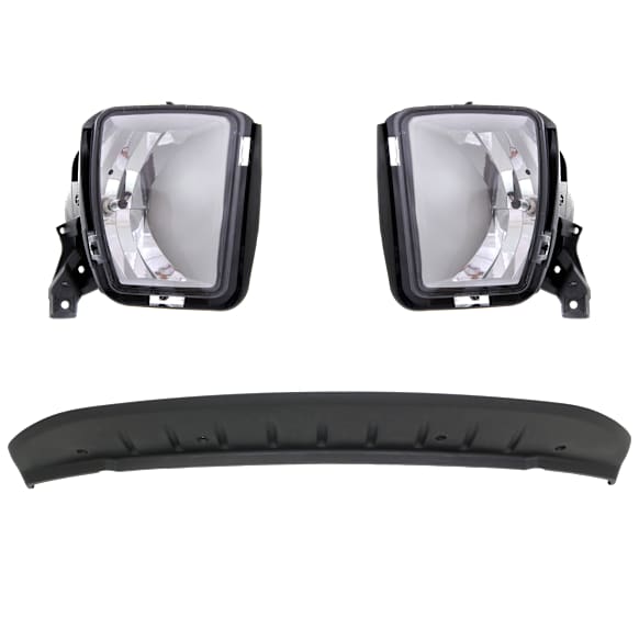 3-Piece Kit Front Valance, Air Dam, Primed, Includes (2) Fog Light and (1) Valance