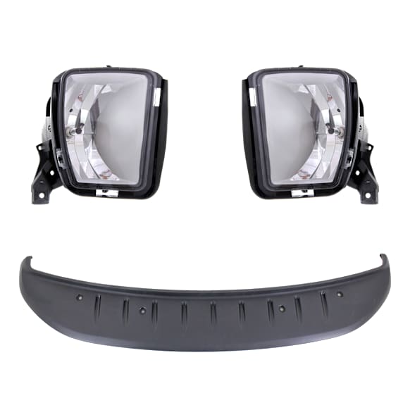 3-Piece Kit Front Valance, Air Dam, Textured, Includes (2) Fog Light and (1) Valance