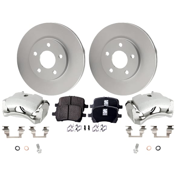Front Brake Disc and Pad Kit, Plain Surface, FWD