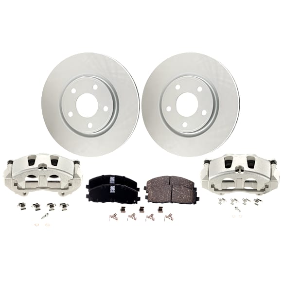 Front Brake Disc and Pad Kit, Plain Surface