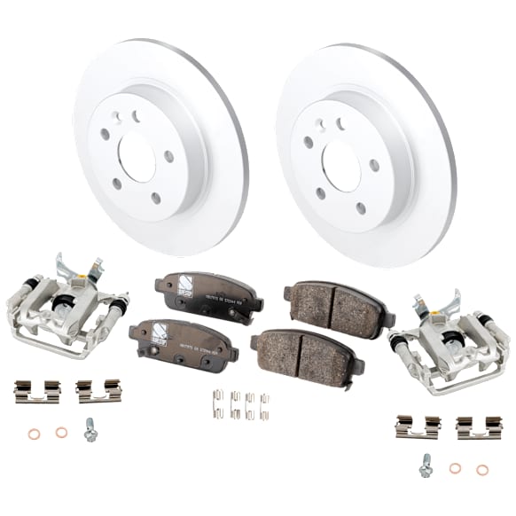Rear Brake Disc and Pad Kit, G-Coated, Plain Surface