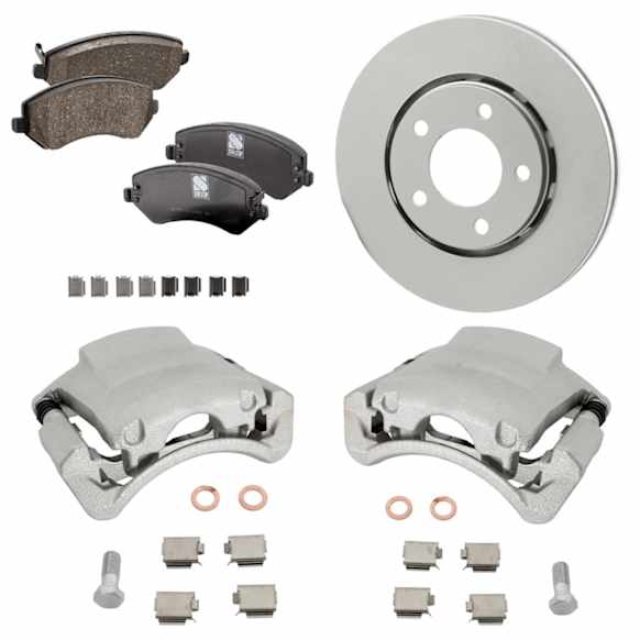 Front Brake Disc and Pad Kit, Plain Surface, FWD
