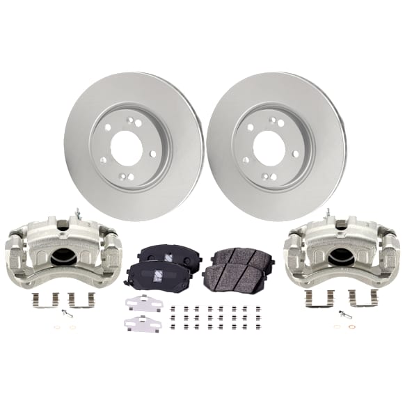 Front Brake Disc and Pad Kit, Plain Surface