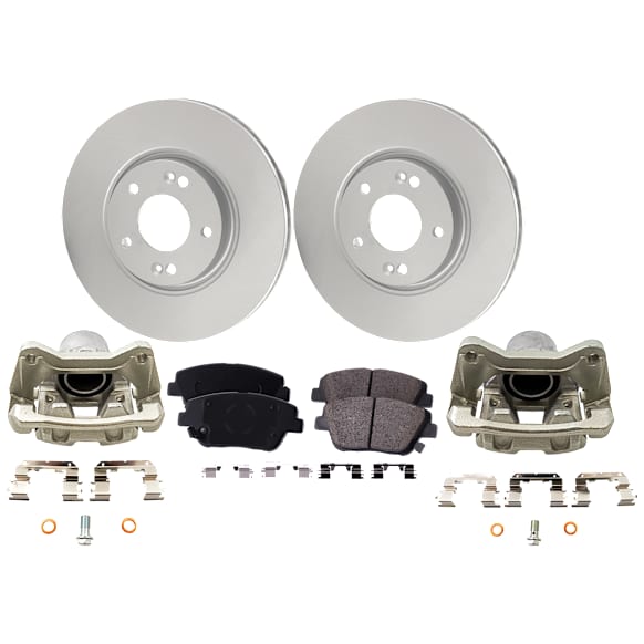 Front Brake Disc and Pad Kit, Plain Surface, FWD