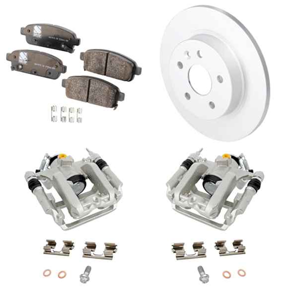Rear Brake Disc and Pad Kit, G-Coated, Plain Surface, FWD