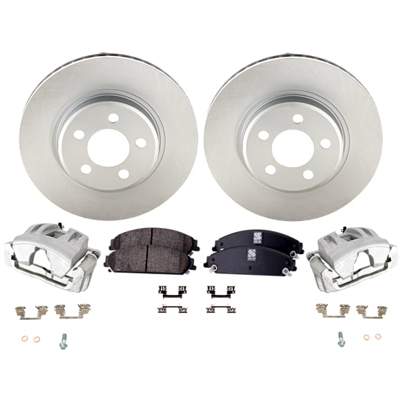 Front Brake Disc and Pad Kit, Plain Surface, RWD