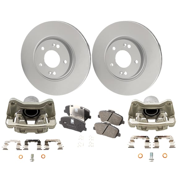 Front Brake Disc and Pad Kit, Plain Surface, FWD