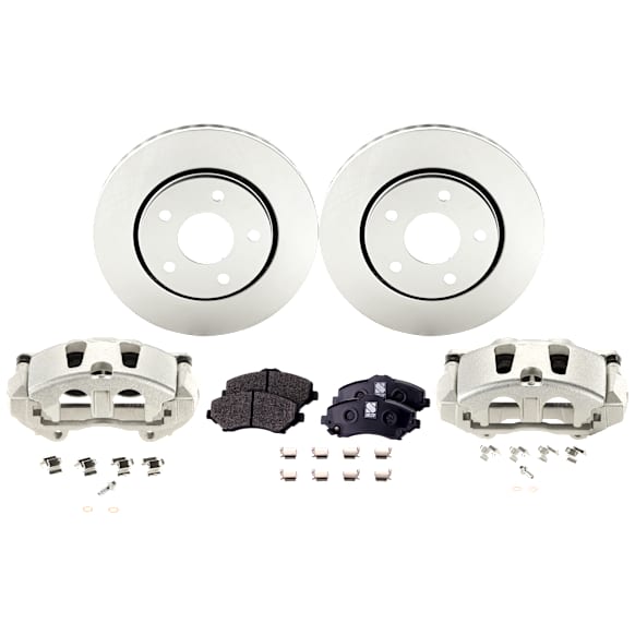Front Brake Disc and Pad Kit, Plain Surface