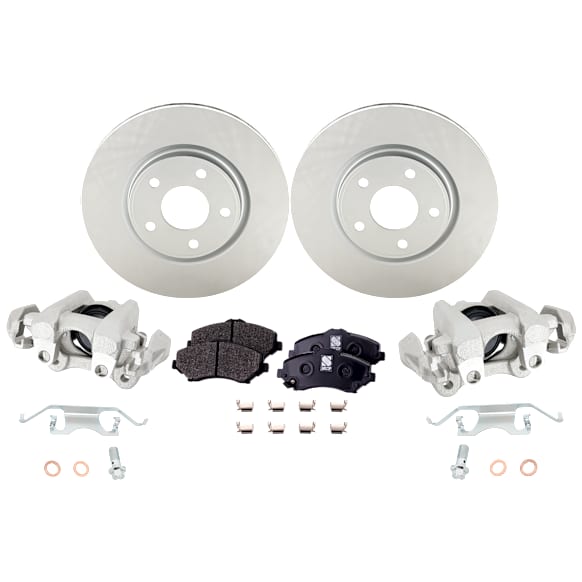 Front Brake Disc and Pad Kit, Plain Surface