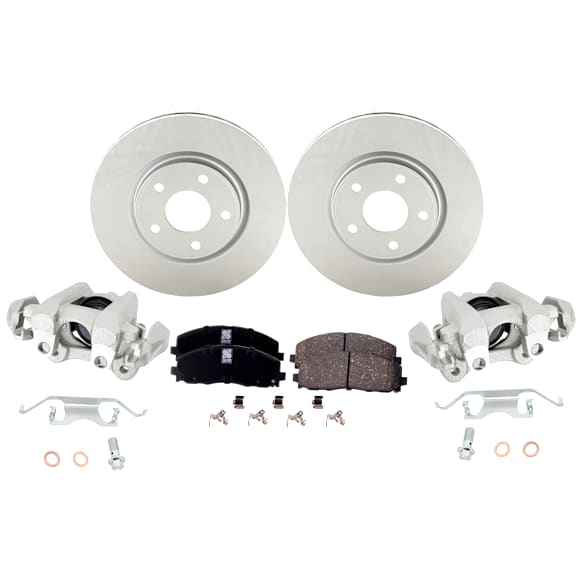 Front Brake Disc and Pad Kit, Plain Surface