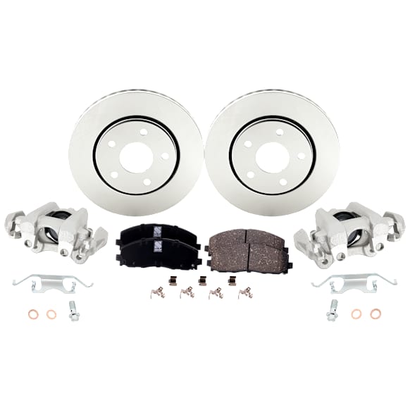 Front Brake Disc and Pad Kit, Plain Surface