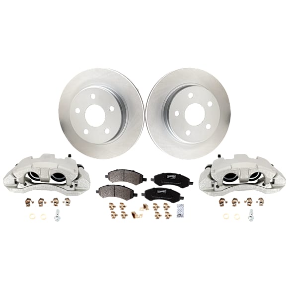 Front Brake Disc and Pad Kit, G-Coated, Plain Surface