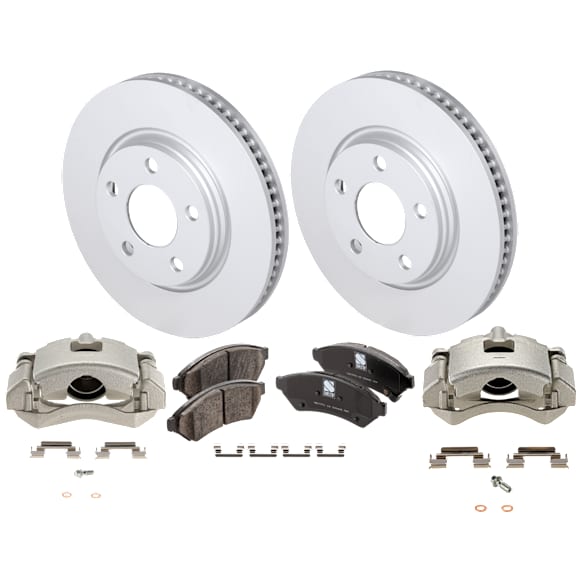 Front Brake Disc and Pad Kit, G-Coated, Plain Surface
