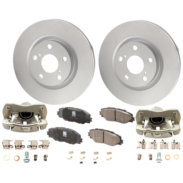 Front Brake Disc and Pad Kit, Plain Surface