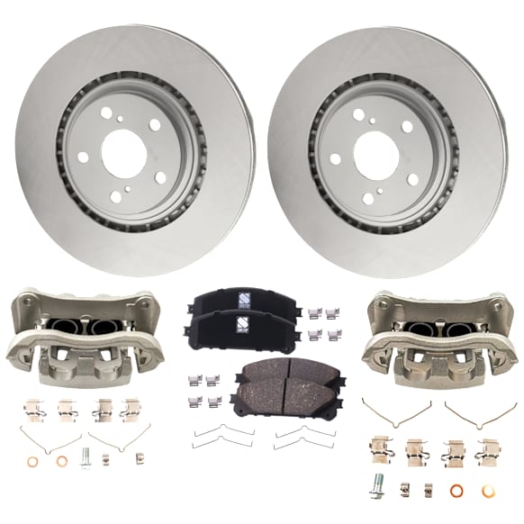 Front Brake Disc and Pad Kit, Plain Surface