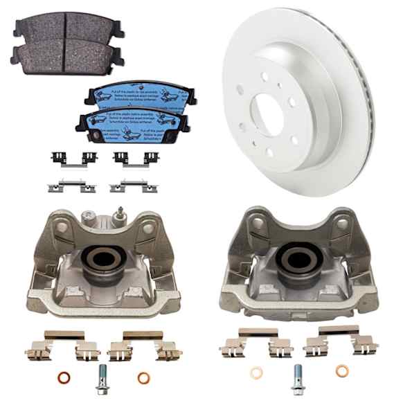 Rear Brake Disc and Pad Kit, G-Coated, Plain Surface
