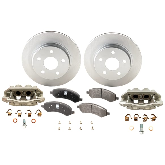 Front Brake Disc and Pad Kit, Plain Surface