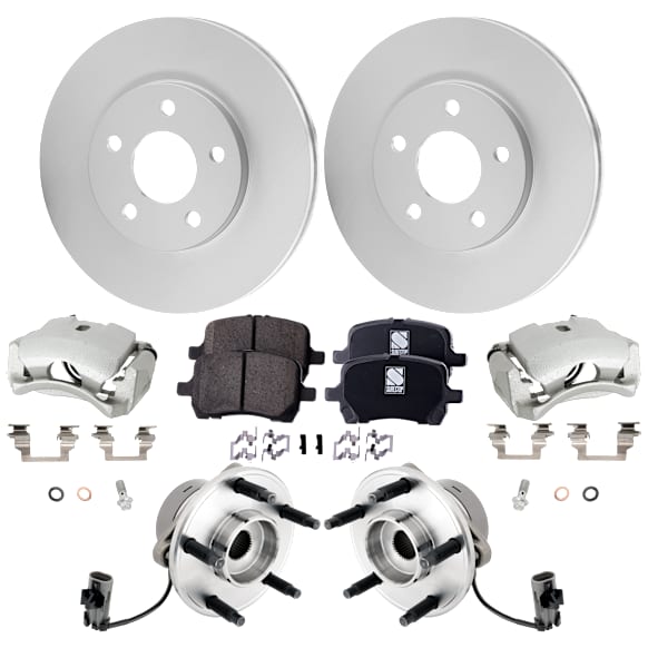 Front Brake Disc and Pad Kit, Plain Surface, FWD