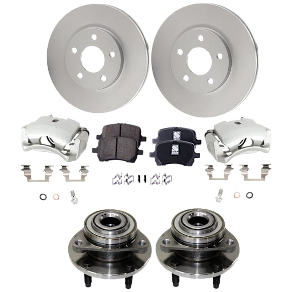 Front Brake Disc and Pad Kit, Plain Surface, FWD