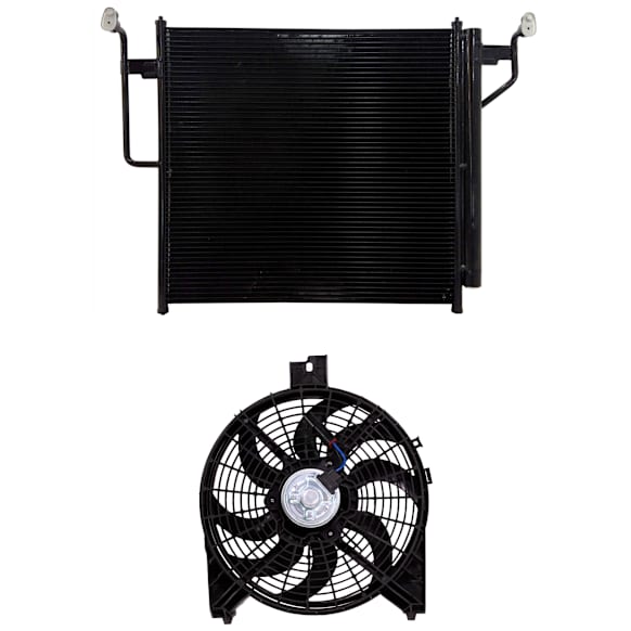 2006 Infiniti QX56 - 2-Piece Kit A/C Condenser, 5.6L 8Cyl, Includes (1) A/C Condenser and (1) A/C Condenser Fan