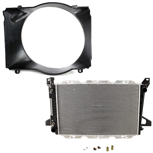 2-Piece Kit Radiator, includes Fan Shroud