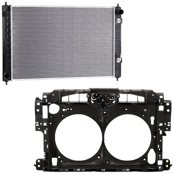 2-Piece Kit Radiator, includes Radiator Support Assembly