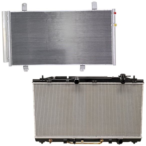 2-Piece Kit Radiator, 3.5L Engine, USA Built Vehicle, includes A/C Condenser