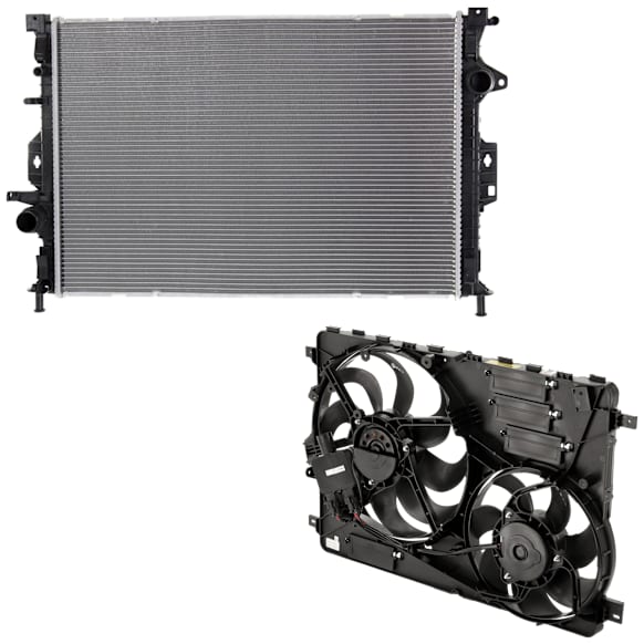2-Piece Kit Radiator, includes Radiator Fan