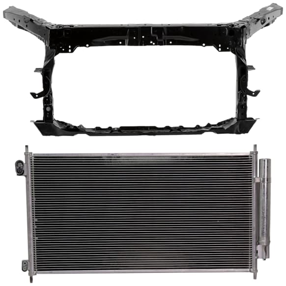 2-Piece Kit A/C Condenser, Coupe, includes Radiator Support Assembly