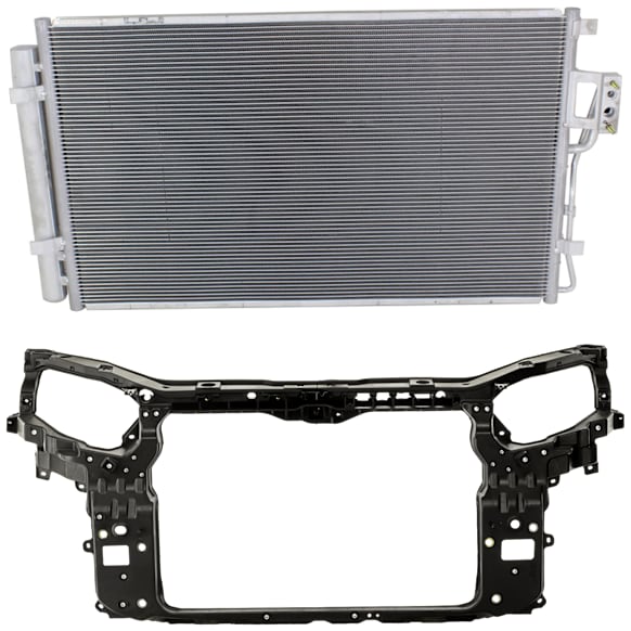2-Piece Kit Radiator Support Assembly, includes A/C Condenser