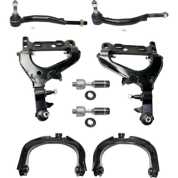 8-Piece Kit Front, Driver and Passenger Side, Upper and Lower Control Arm Kit, Includes (4) Control Arm and (4) Tie Rod End