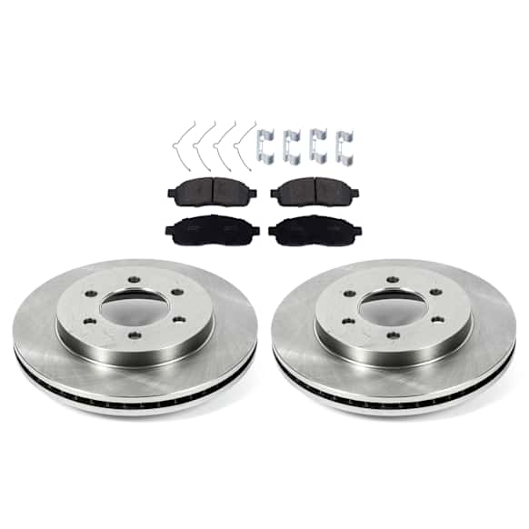 KIT-092121-281 2-Wheel Set Brake Disc and Pad Kit, Plain Surface 6 Lugs Ceramic 4WD Autospecialty By Powerstop, Includes (2) Brake Disc and (1) Brake Pad Set