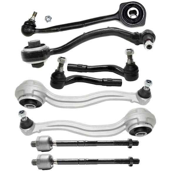 8-Piece Kit Front, Driver and Passenger Side, Lower, Frontward and Rearward Control Arm Kit, Includes (4) Control Arm and (4) Tie Rod End