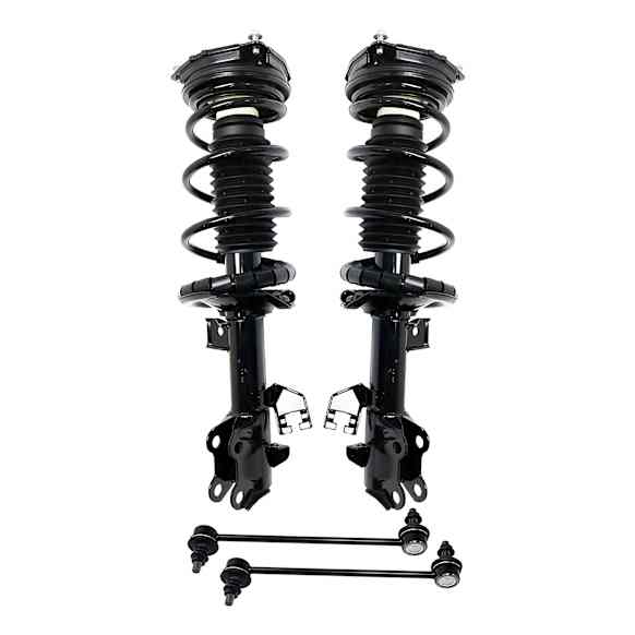 4-Piece Kit Front, Driver and Passenger Side Suspension Kit, Includes (2) Sway Bar Link and (2) Shock Absorber and Strut Assembly