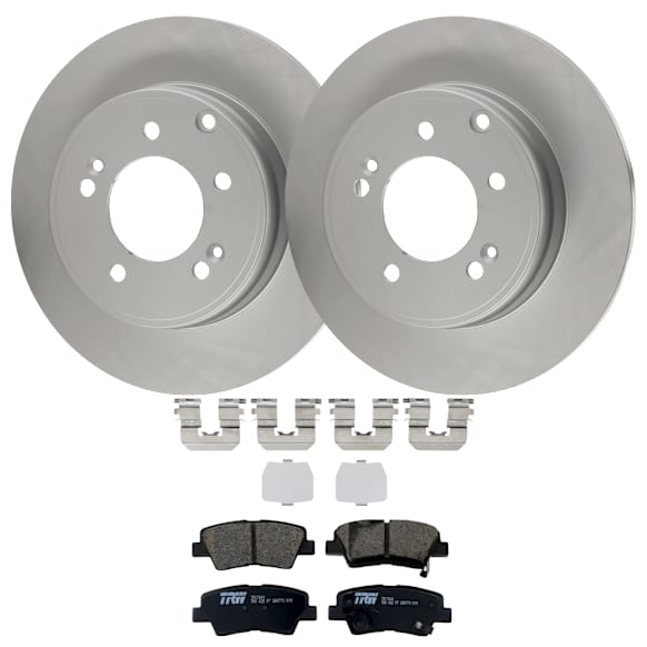 KIT-100725-AE129 Rear Brake Disc and Pad Kit, Plain Surface, 5 Lugs, 282.96 mm, Ceramic