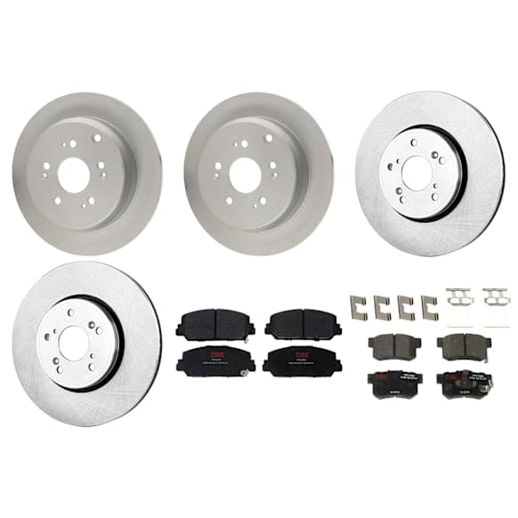 KIT-100725-AE161 Front and Rear Brake Disc and Pad Kit, Plain Surface, 5 Lugs, Front-311.91 mm/Rear-304.55 mm, Ceramic