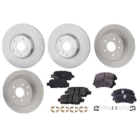 Front and Rear Brake Disc and Pad Kit, Plain Surface, Front-320.04 mm/Rear-307.59 mm